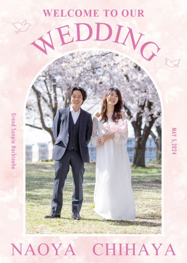 結婚式ウェルカムボード作成・撮影